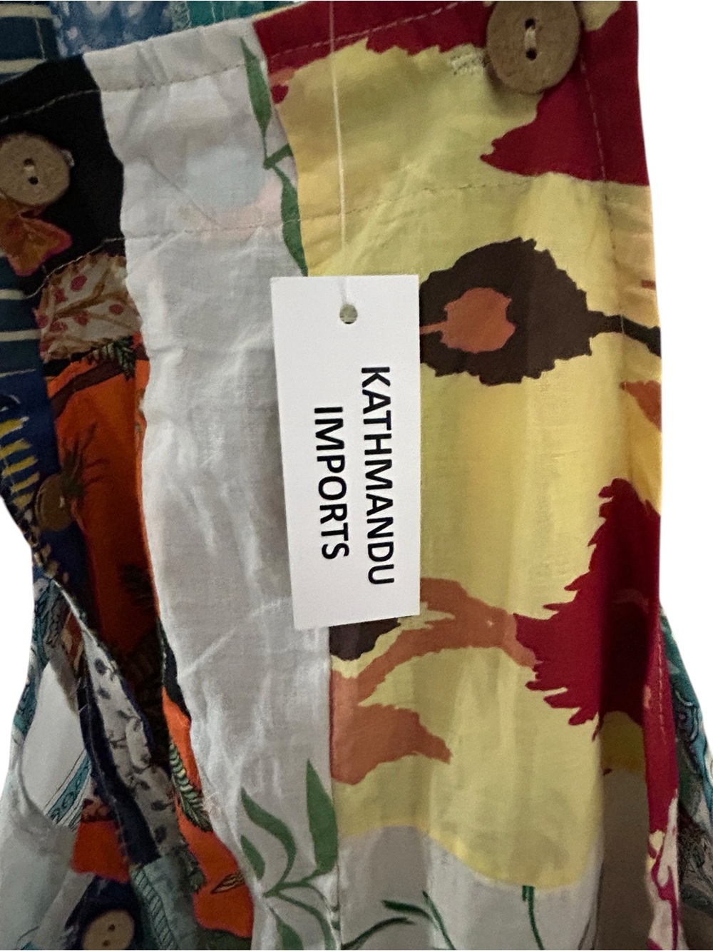 Kathmandu Imports Patchwork Overalls Boho Hippie Kantha Jumpsuit Dungarees OS - Picture 7 of 7